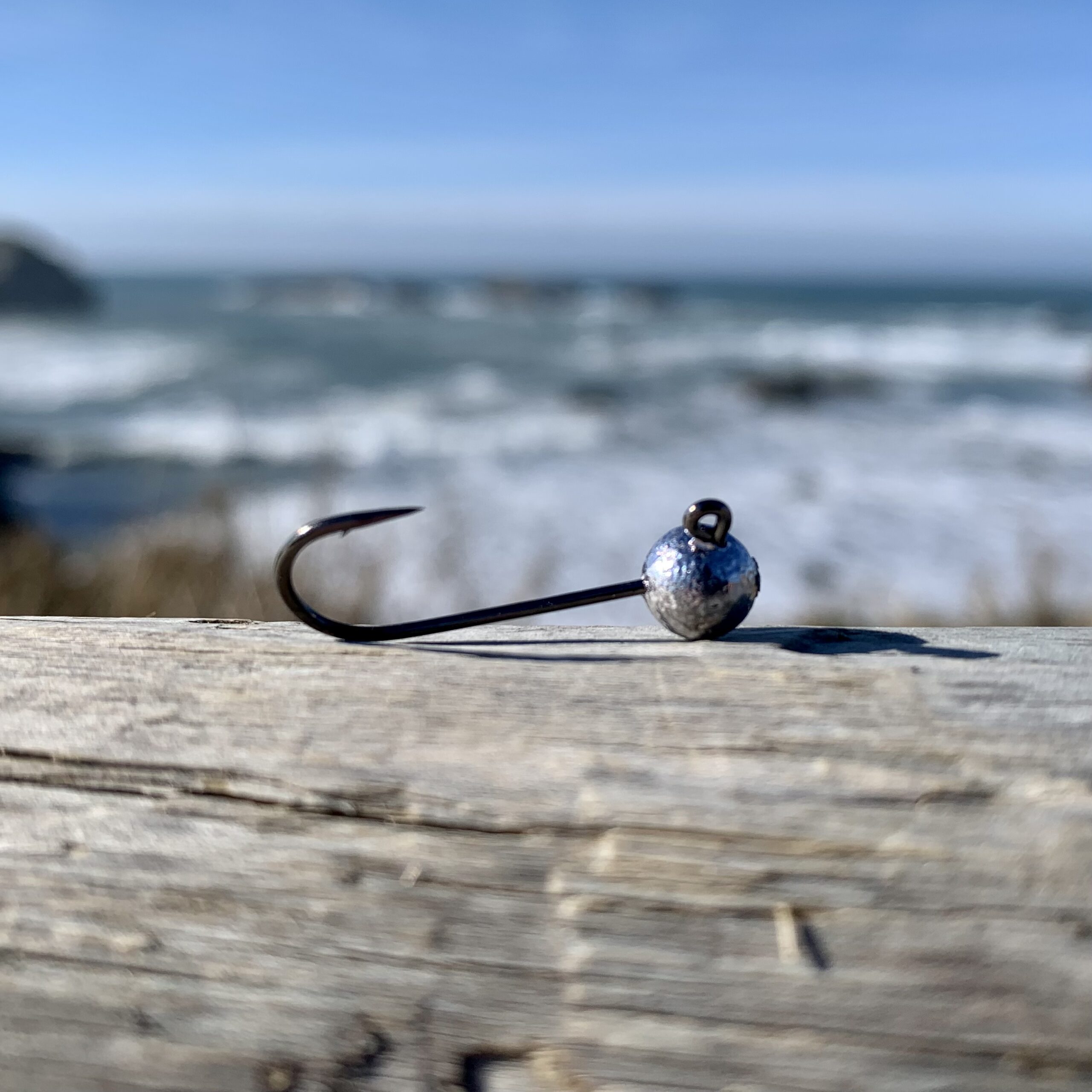 unpainted round head steelhead jig